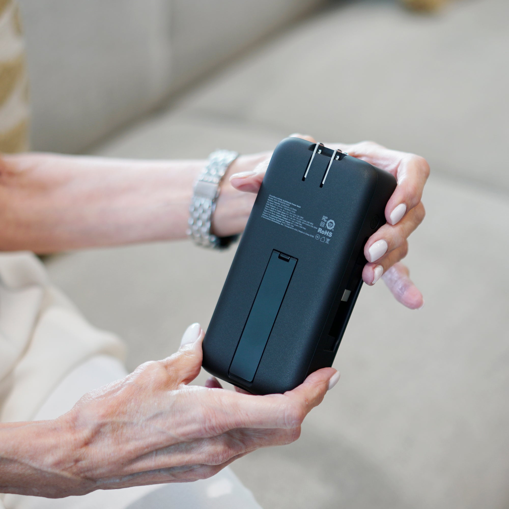 Infinity 15,000mAh Power Bank with Retractable Cables
