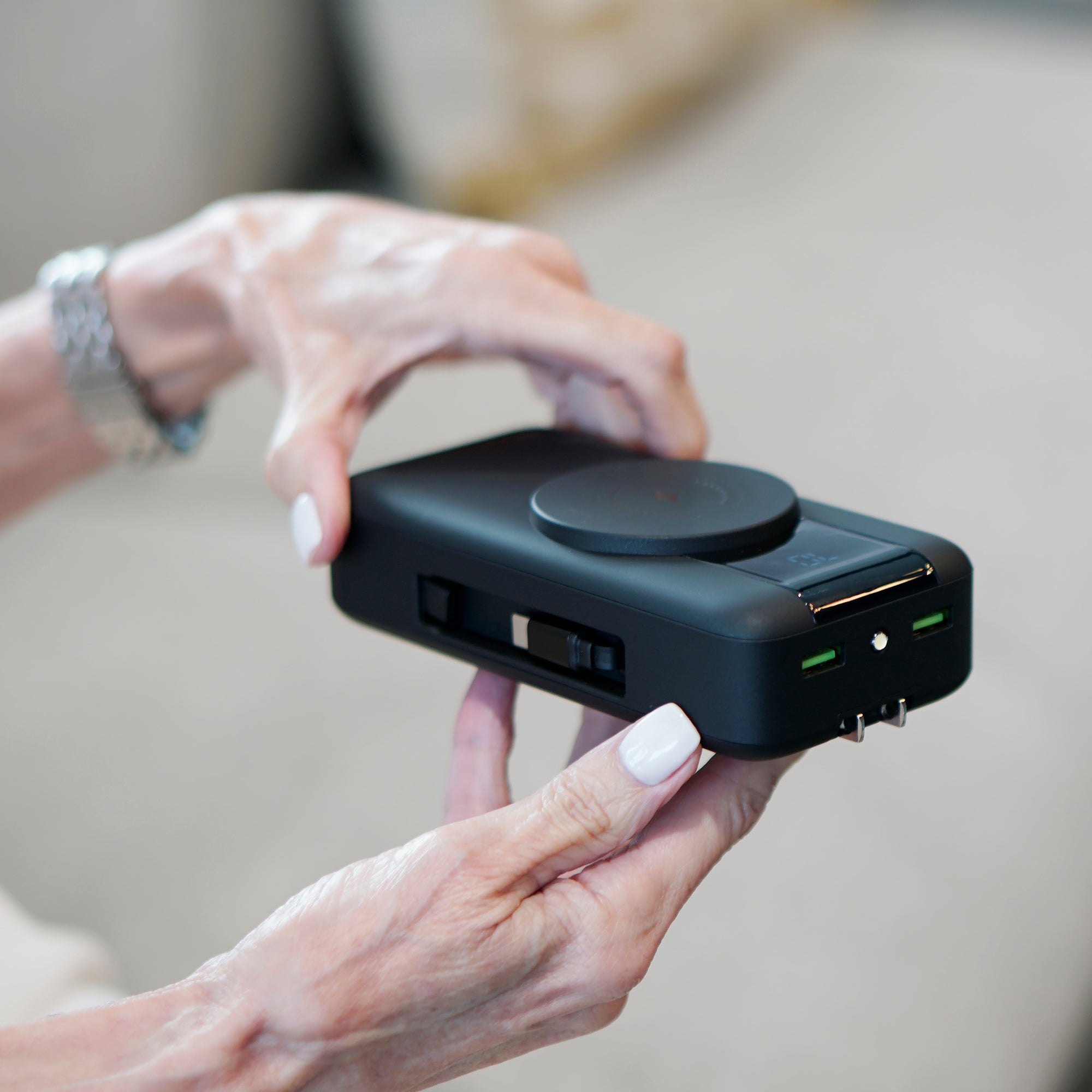 Infinity 15,000mAh Power Bank with Retractable Cables