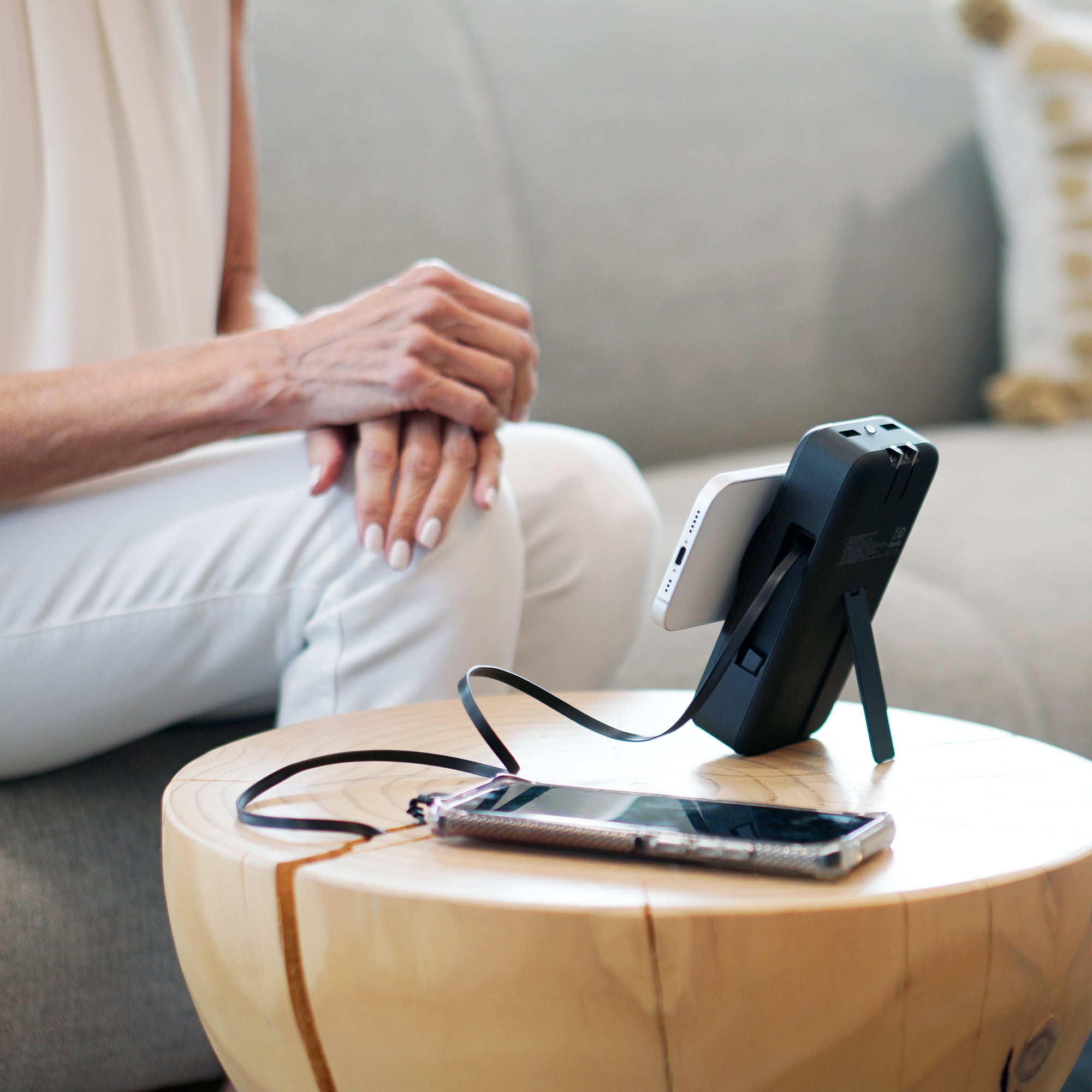 Infinity 15,000mAh Power Bank with Retractable Cables