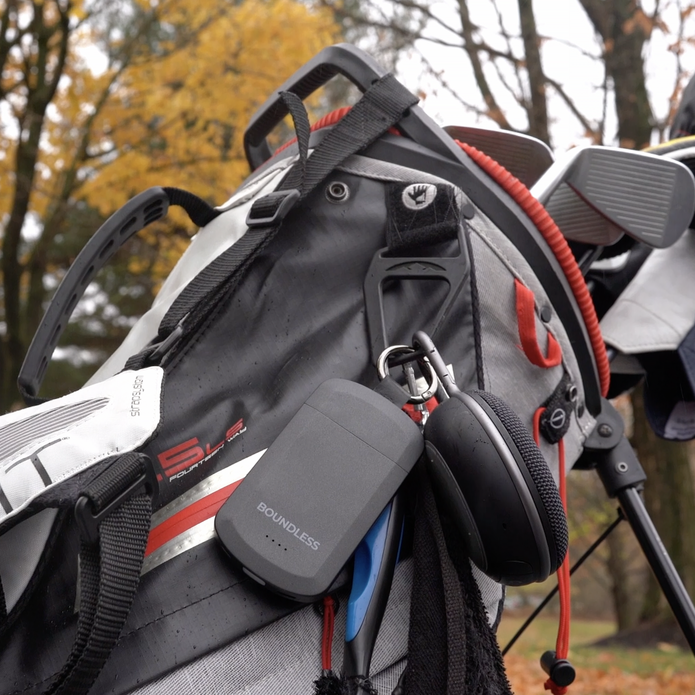 ChargeFob 3,000mAh Keychain Power Bank with Carabiner Ring and Charging Cable