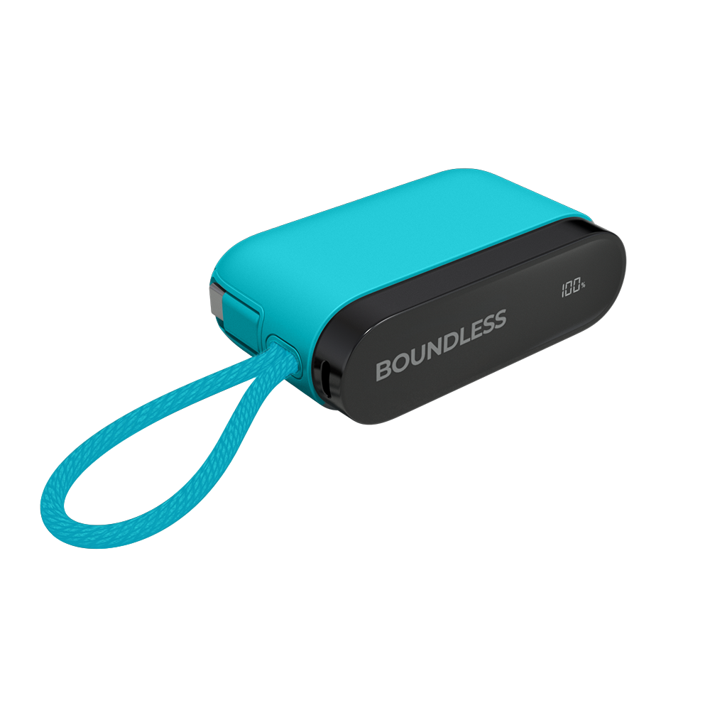 35W Mini 10,000mAh Power Bank with Built-in Type-C Cable