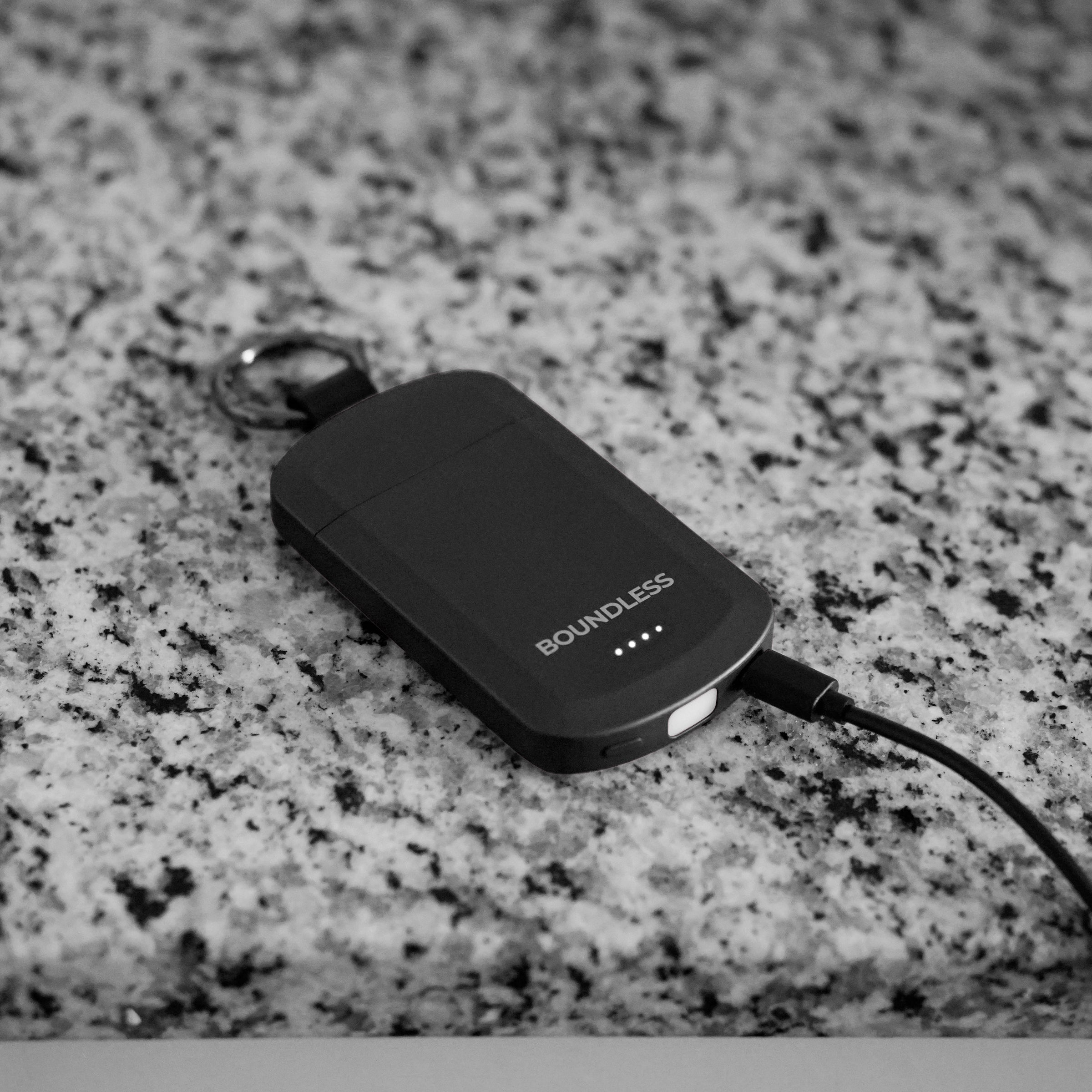 ChargeFob 3,000mAh Keychain Power Bank with Carabiner Ring and Charging Cable