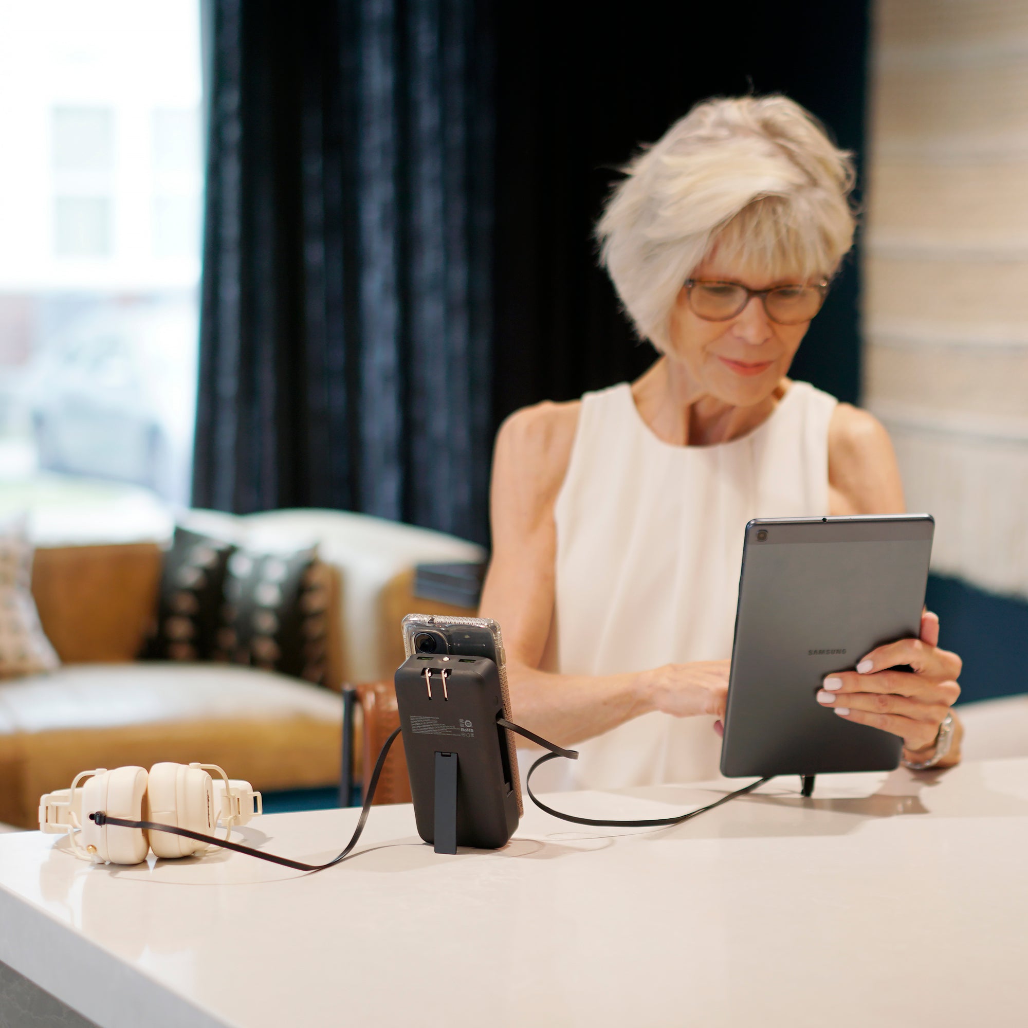 Infinity 15,000mAh Power Bank with Retractable Cables
